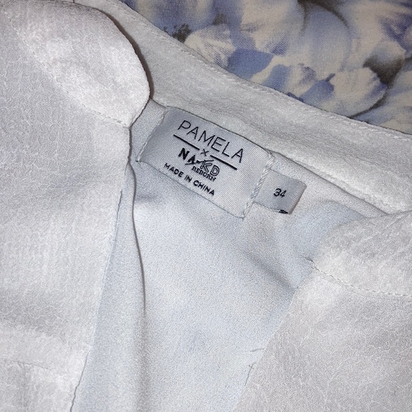 Pamela Reif x NA-KD Tie Detail Puffy Sleeve Top - Picture 3 of 4